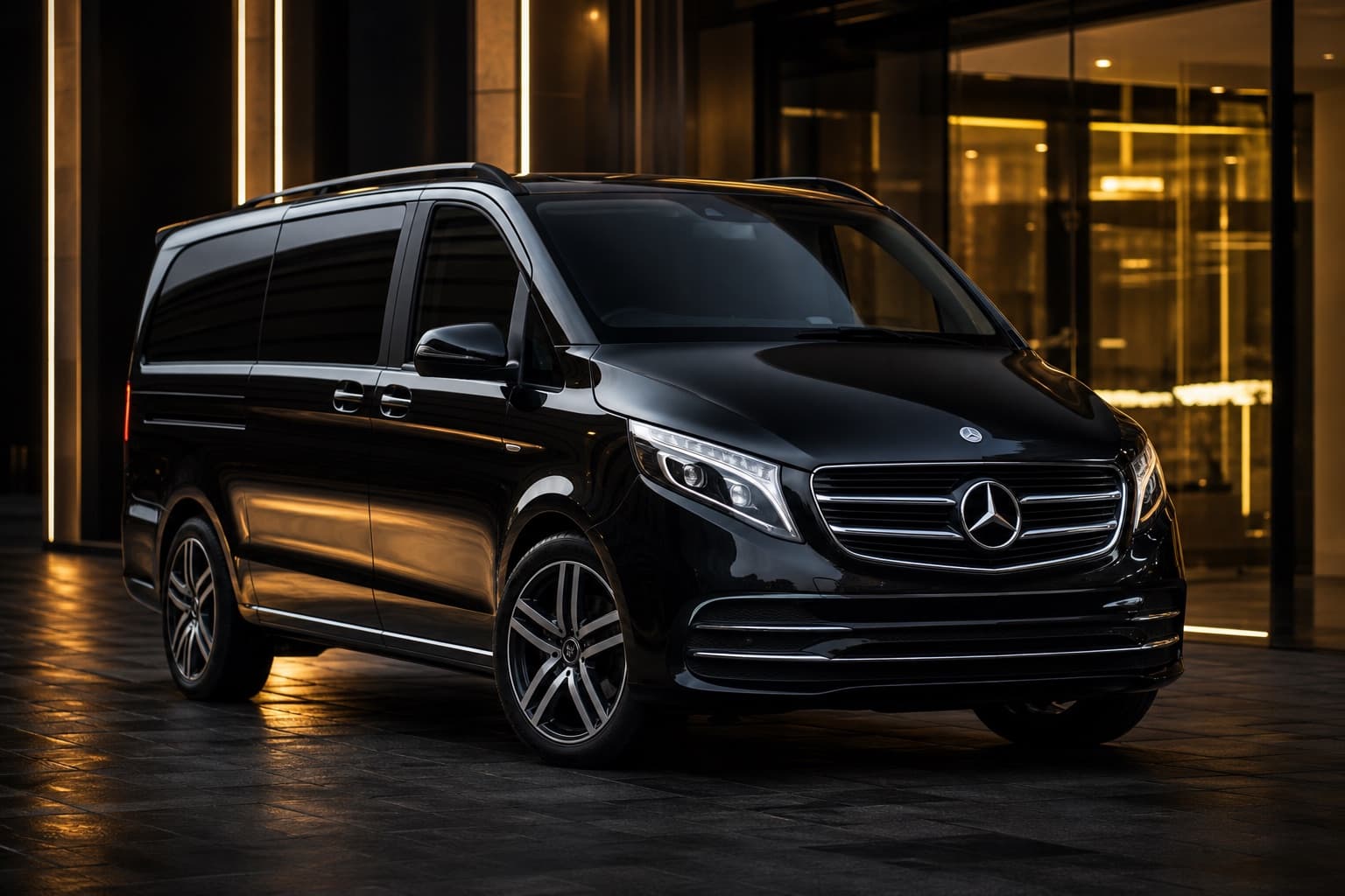Mercedes Classe V noir — chauffeur privé VICD